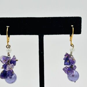 Amethyst Costume Earrings